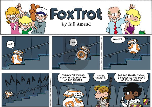 FoxTrot on Sunday December 13, 2015 Comic Strip