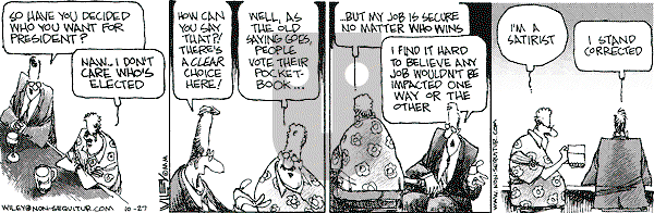 Non Sequitur on Friday October 27, 2000 Comic Strip