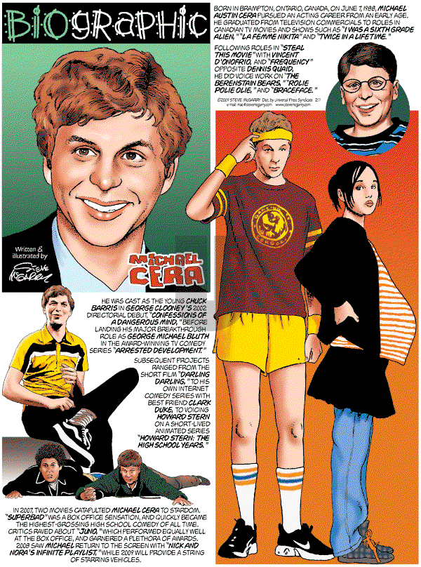 Biographic on Sunday February 1, 2009 Comic Strip
