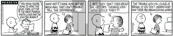 Peanuts - Friday October 19, 1962 Comic Strip