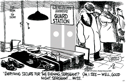 Pat Oliphant on Wednesday April 1, 1987 Comic Strip