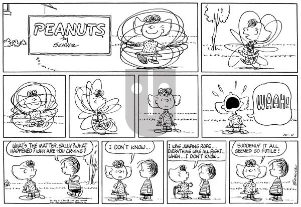 Peanuts on Sunday October 11, 1964 Comic Strip