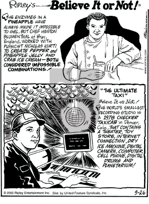 Ripley's Believe It or Not on Tuesday September 26, 2000 Comic Strip