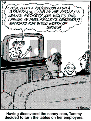 Close to Home on Tuesday March 8, 2005 Comic Strip