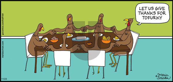 Half Full on Sunday November 23, 2014 Comic Strip