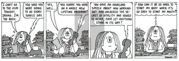 Cathy Classics on Friday January 19, 1990 Comic Strip