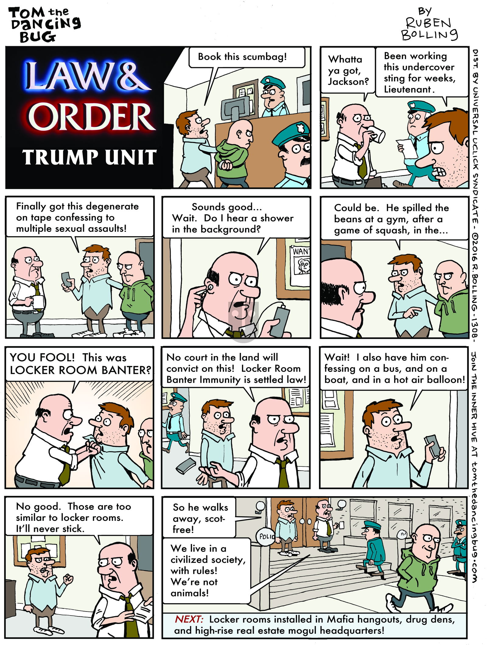 Tom the Dancing Bug on Monday October 10, 2016 Comic Strip