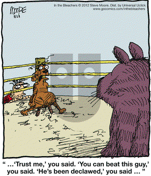 In the Bleachers on Tuesday August 28, 2012 Comic Strip