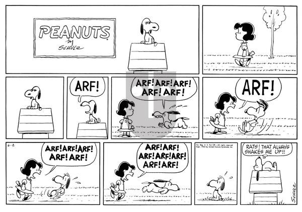 Peanuts on Sunday June 2, 1963 Comic Strip