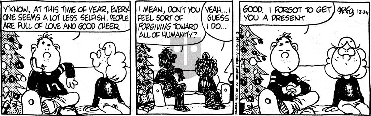 Luann - Thursday December 24, 1987 Comic Strip
