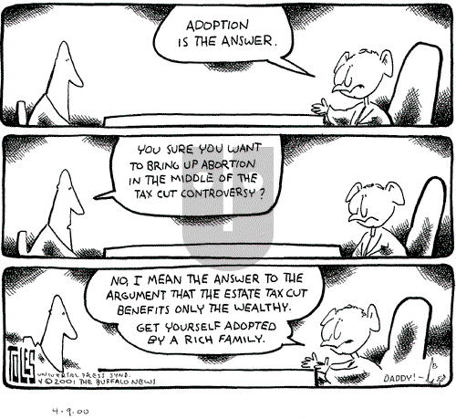 Tom Toles on Monday April 9, 2001 Comic Strip