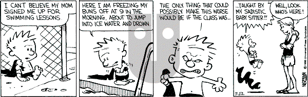 Calvin and Hobbes - Tuesday July 22, 1986 Comic Strip