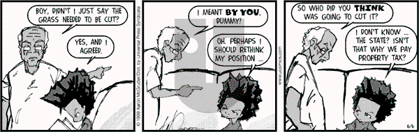 The Boondocks on Tuesday January 7, 2014 Comic Strip