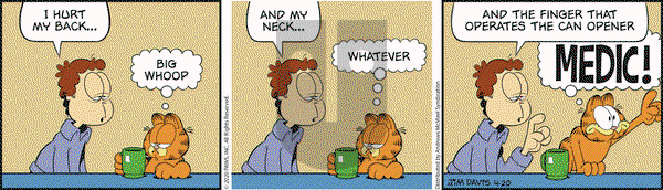 Garfield on Monday April 20, 2020 Comic Strip