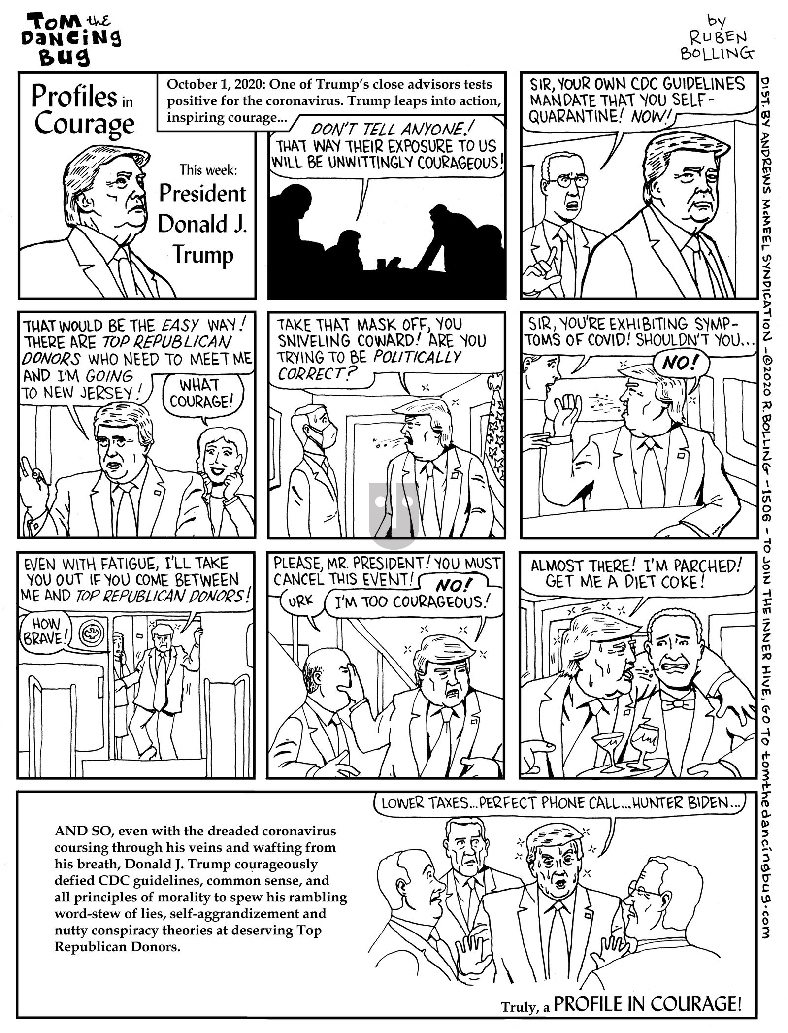 Tom the Dancing Bug - Monday October 5, 2020 Comic Strip