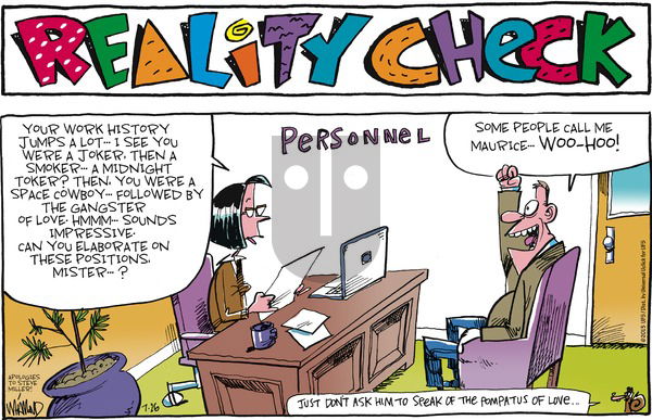 Reality Check on Sunday July 26, 2015 Comic Strip