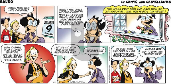 Baldo on Sunday December 9, 2001 Comic Strip