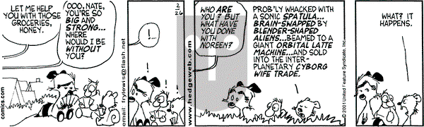 Over the Hedge on Monday February 26, 2001 Comic Strip