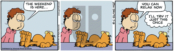 Garfield on Saturday July 9, 2005 Comic Strip