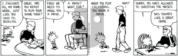 Calvin and Hobbes on Saturday September 12, 2015 Comic Strip