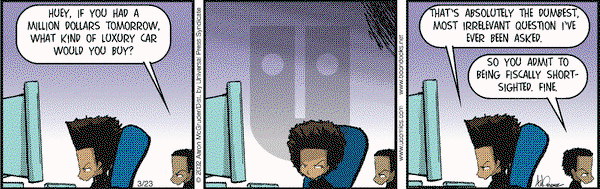 The Boondocks on Saturday March 23, 2002 Comic Strip