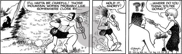 Alley Oop on Thursday March 7, 1974 Comic Strip