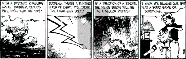 Calvin and Hobbes on Monday August 4, 2014 Comic Strip