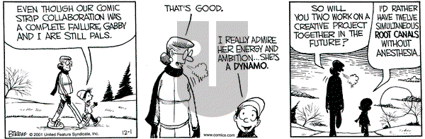Grand Avenue on Saturday December 1, 2001 Comic Strip