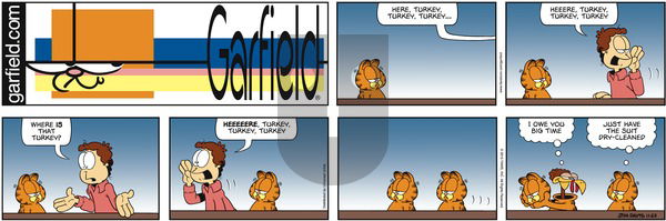 Garfield on Sunday November 22, 2015 Comic Strip