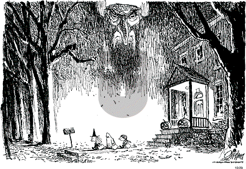 Pat Oliphant on Monday October 29, 2001 Comic Strip