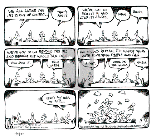 Tom Toles on Thursday December 4, 1997 Comic Strip