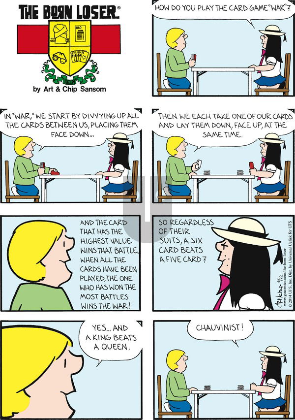 The Born Loser on Sunday June 22, 2014 Comic Strip