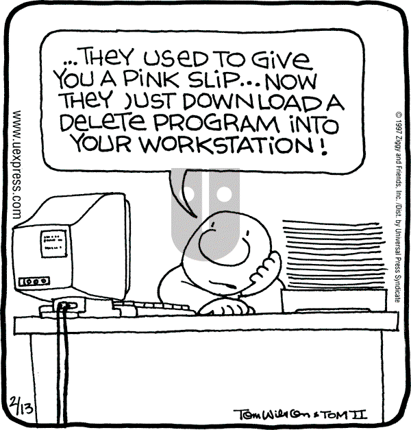 Ziggy - Thursday February 13, 1997 Comic Strip