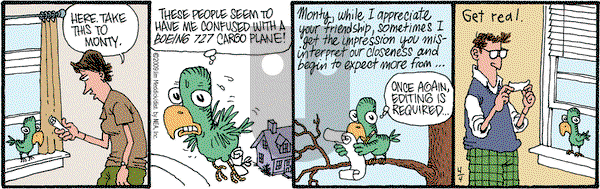 Monty on Saturday April 4, 2009 Comic Strip