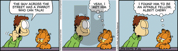 Garfield on Saturday September 26, 2015 Comic Strip