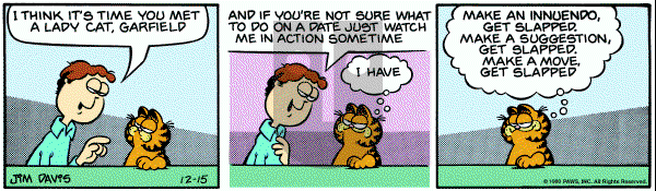 Garfield on Monday December 15, 1980 Comic Strip