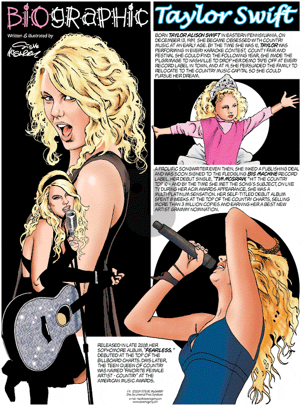 Biographic on Sunday January 4, 2009 Comic Strip