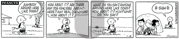 Peanuts on Friday January 16, 1959 Comic Strip