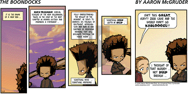 The Boondocks - Sunday January 2, 2000 Comic Strip