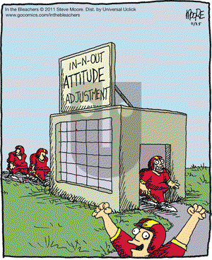In the Bleachers on Friday November 25, 2011 Comic Strip