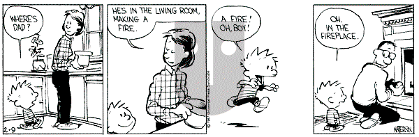 Calvin and Hobbes - Monday February 9, 1987 Comic Strip