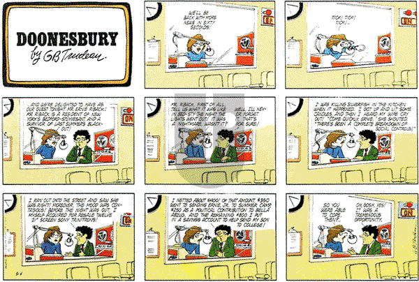 Doonesbury on Sunday September 4, 1977 Comic Strip