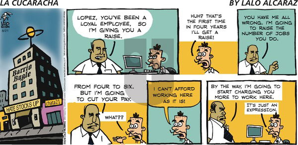 La Cucaracha on Sunday August 21, 2016 Comic Strip