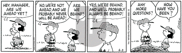 Peanuts on Thursday June 3, 1999 Comic Strip