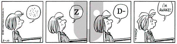 Peanuts on Wednesday March 10, 1982 Comic Strip