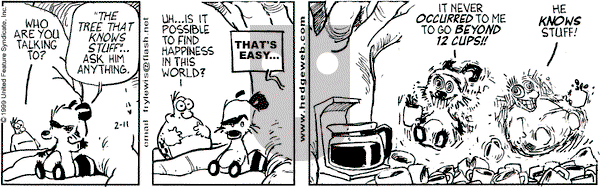 Over the Hedge on Thursday February 11, 1999 Comic Strip