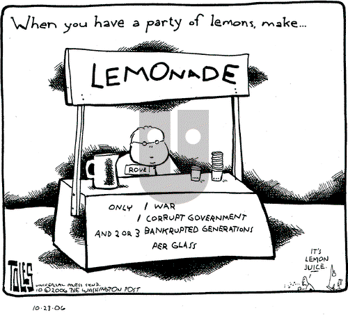 Tom Toles on Monday October 23, 2006 Comic Strip