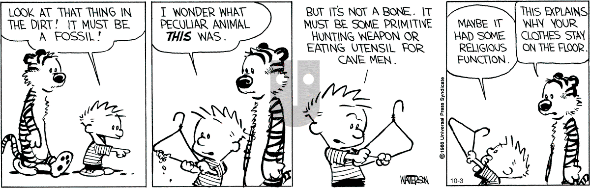 Calvin and Hobbes - Monday October 3, 2011 Comic Strip