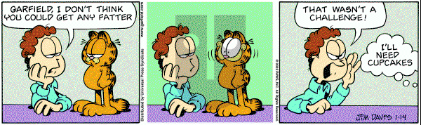 Garfield on Monday January 14, 2002 Comic Strip