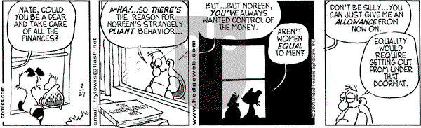 Over the Hedge on Tuesday February 27, 2001 Comic Strip